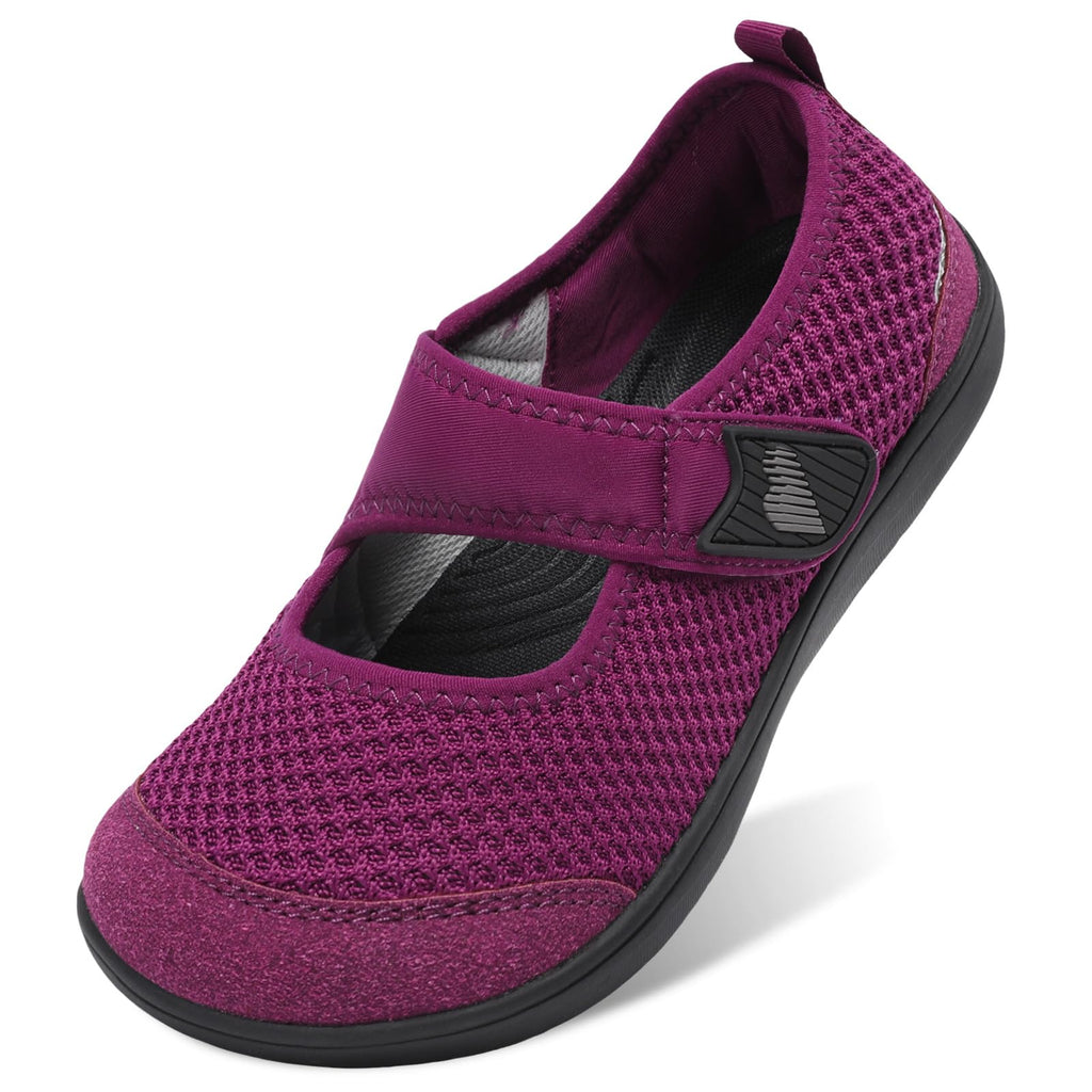 BARERUN Womens Barefoot Walking Shoes Adjustable Wide Diabetic Shoes Breathable Zero Drop Sneakers for Wide Width Arthritis Edema Feet Nursing Shoe Indoor Outdoor