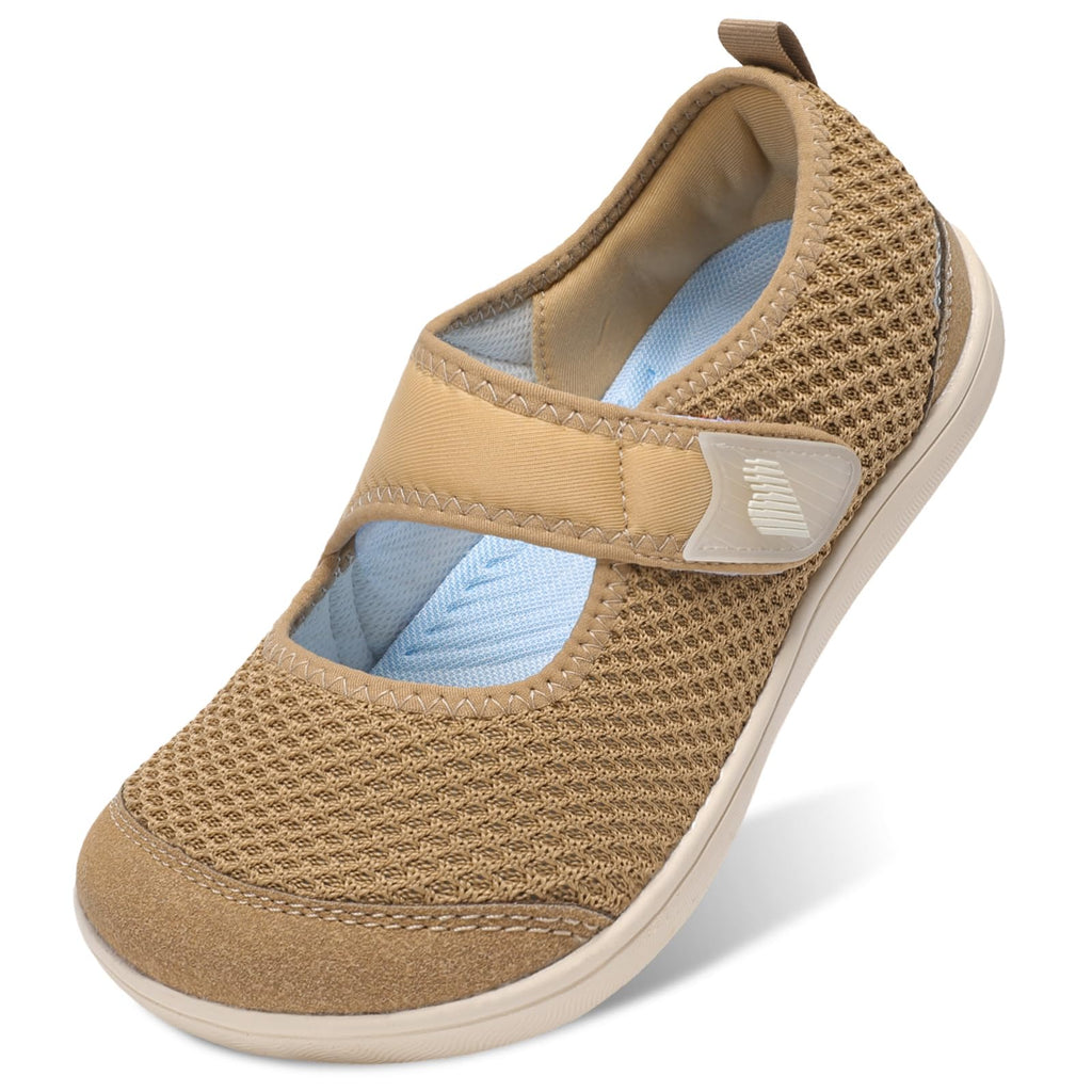 BARERUN Womens Barefoot Walking Shoes Adjustable Wide Diabetic Shoes Breathable Zero Drop Sneakers for Wide Width Arthritis Edema Feet Nursing Shoe Indoor Outdoor