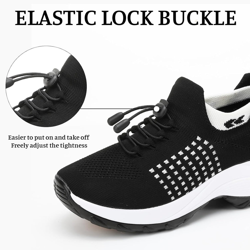 Comfort Wear Orthowear Shoes for Women Mesh Breathable Comfortwear Ortho Shoes, Comfortable Air Cushion Orthopedic Sneakers Thick Bottom Ortho Stretch Cushion Plantar Fasciitis Diabetic Shoe