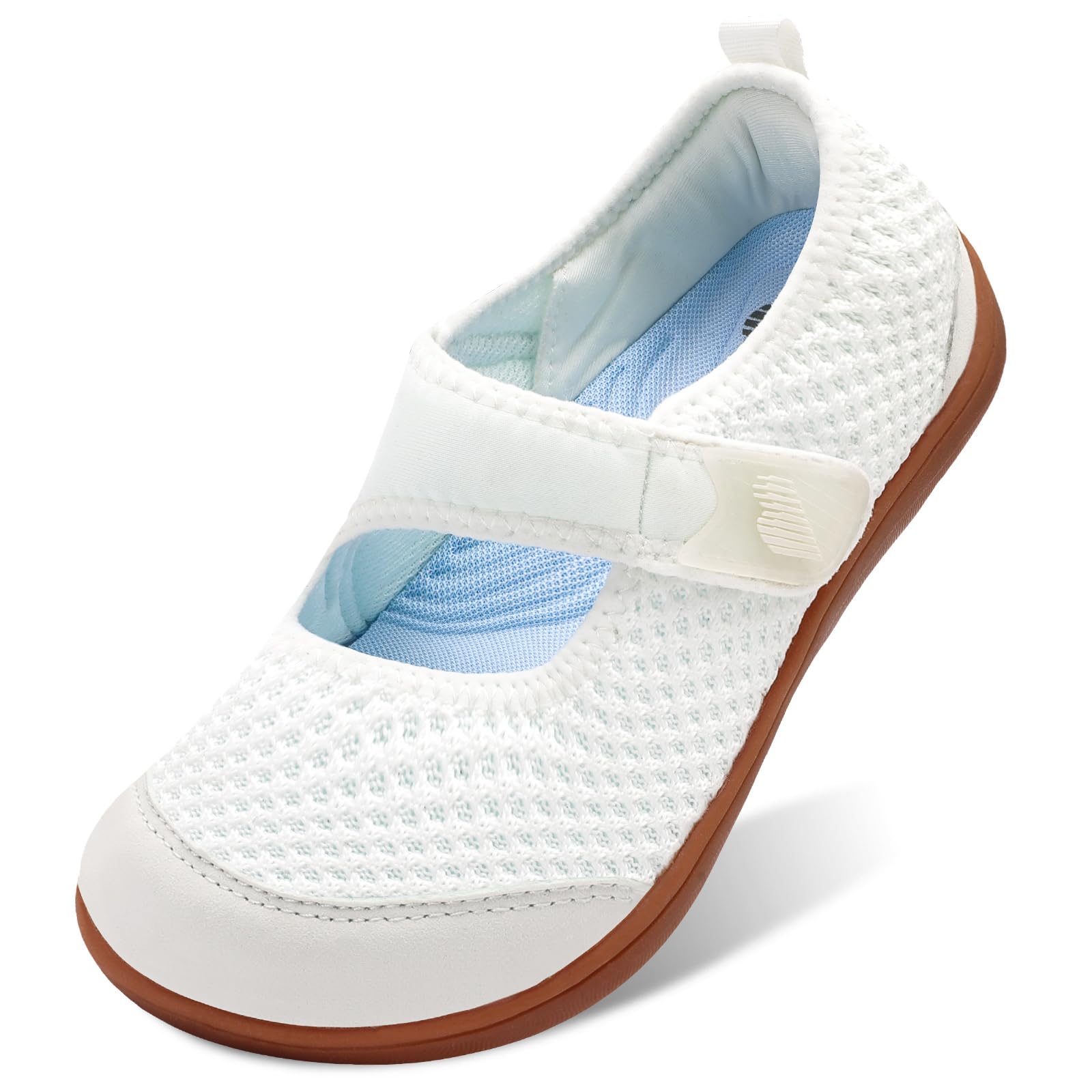 BARERUN Womens Barefoot Walking Shoes Adjustable Wide Diabetic Shoes Breathable Zero Drop Sneakers for Wide Width Arthritis Edema Feet Nursing Shoe Indoor Outdoor