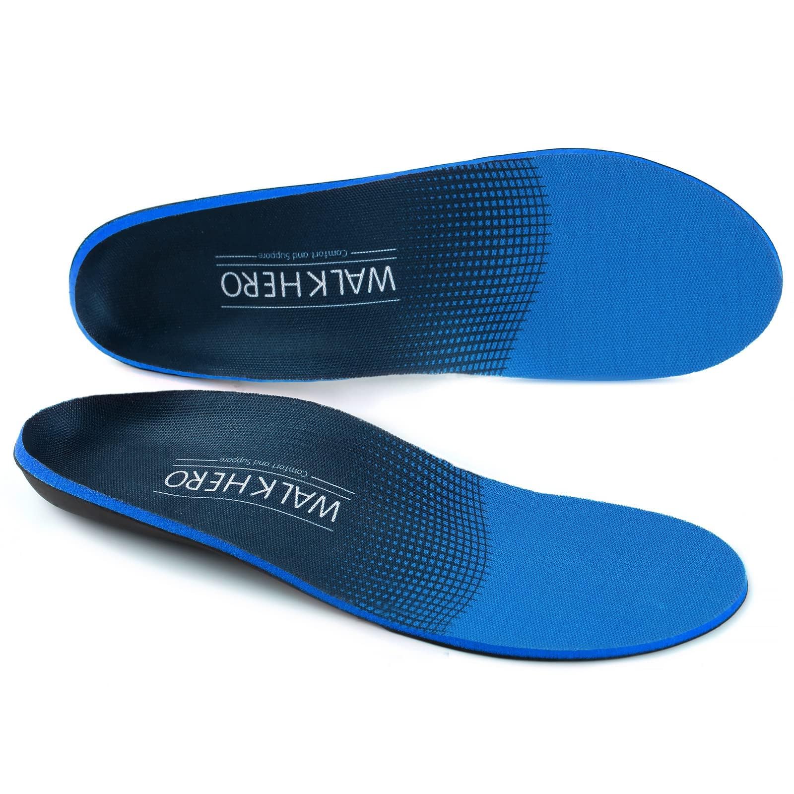 WalkHero Plantar Fasciitis Relief, Arch Support Insoles for Men Women | Shoe Inserts for Flat Feet, Orthotics Insoles All-Day Energy and Comfort with Every Step (Mens 11-11 1/2 | Womens 13-13 1/2)