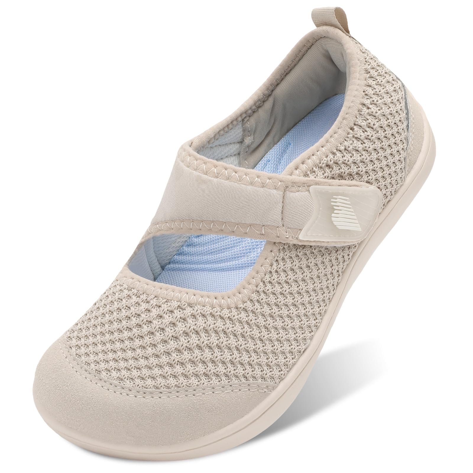 BARERUN Womens Barefoot Walking Shoes Adjustable Wide Diabetic Shoes Breathable Zero Drop Sneakers for Wide Width Arthritis Edema Feet Nursing Shoe Indoor Outdoor