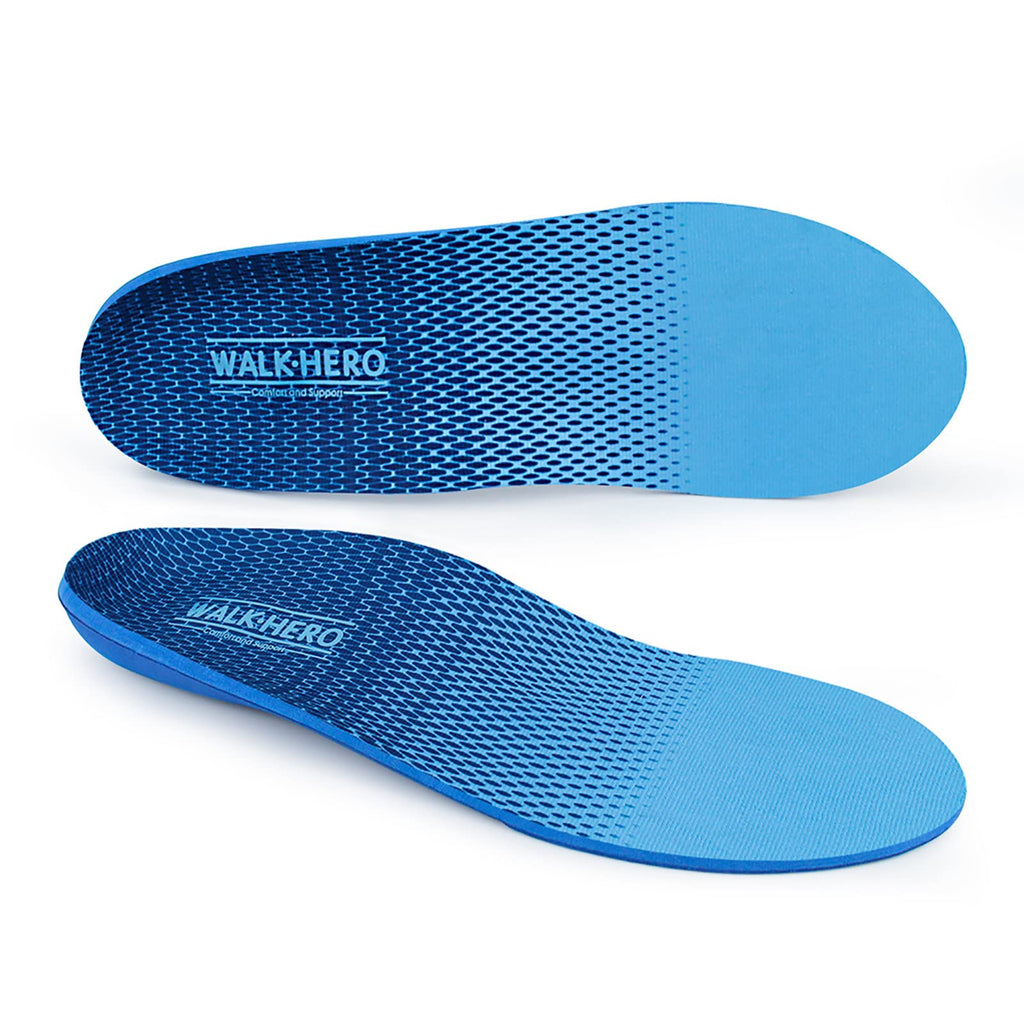 WalkHero Plantar Fasciitis Relief, Arch Support Insoles for Men Women | Shoe Inserts for Flat Feet, Orthotics Insoles All-Day Energy and Comfort with Every Step (Mens 11-11 1/2 | Womens 13-13 1/2)