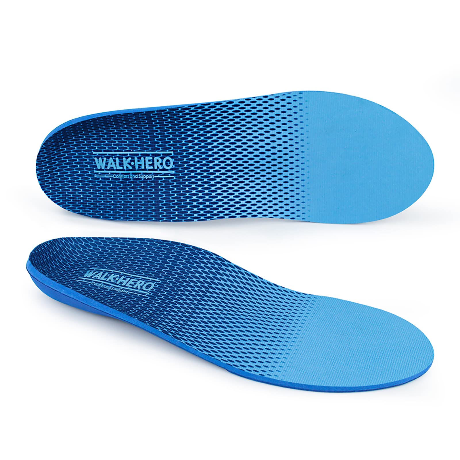 WalkHero Plantar Fasciitis Relief, Arch Support Insoles for Men Women | Shoe Inserts for Flat Feet, Orthotics Insoles All-Day Energy and Comfort with Every Step (Mens 11-11 1/2 | Womens 13-13 1/2)