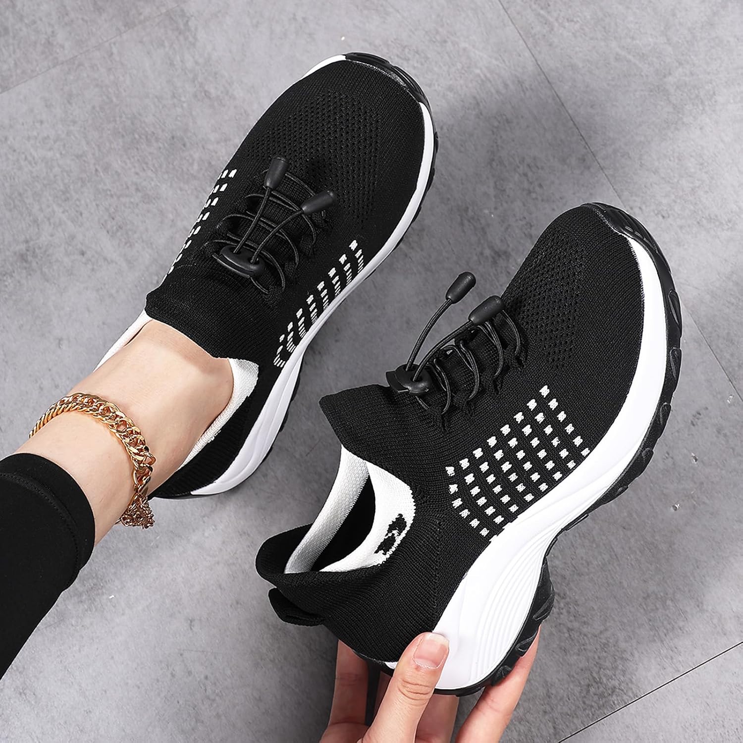 Comfort Wear Orthowear Shoes for Women Mesh Breathable Comfortwear Ortho Shoes, Comfortable Air Cushion Orthopedic Sneakers Thick Bottom Ortho Stretch Cushion Plantar Fasciitis Diabetic Shoe